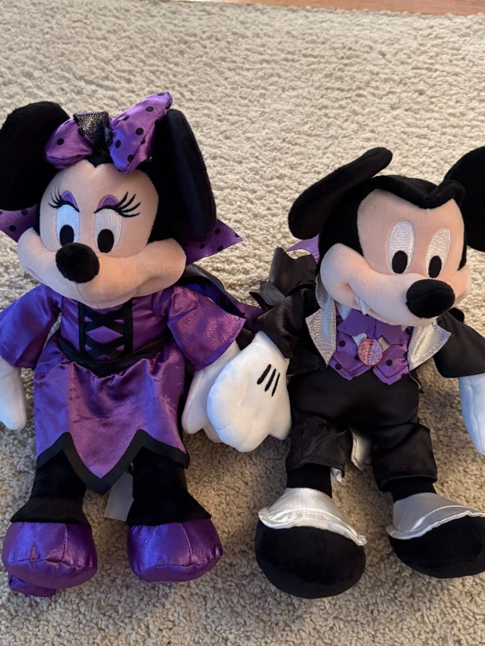 Disney Mickey and Minnie Halloween Plush, New